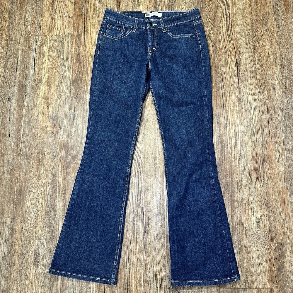 Levi's 518 Superlow Jeans Women's 7M W28 L32 Dark Wash Bootcut Y2K Low Rise